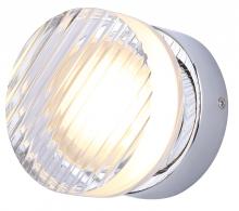Canarm LWL297A05CH - BENNI 5.375 in. 1 Light Chrome Integrated LED Wall Light with Clear Acrylic Shade, Adjustable Color 