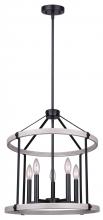 Canarm ICH1094A05BBG19 - Joelle 5 Light matte black + brushed grey Chandelier