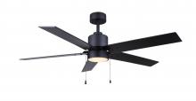 Canarm CF52ROM5BK-ES - Romy 52 in. Indoor Matte Black Standard Ceiling Fan with Soft White Integrated LED