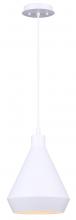 Canarm IPL1020A01WH - Byck 1 Light Pendant, White Finish