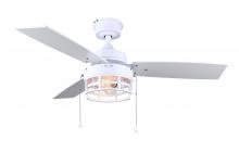 Canarm CF42ATT3WH - Attley 42 in. Indoor Standard White Ceiling Fan with Vintage LED Bulbs Included