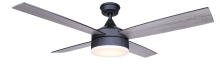 Canarm CF52AUR4BK - Aurova 52-Inch LED Ceiling Fan Matte Black with Opal Glass Shade 3 Speeds Remote Included
