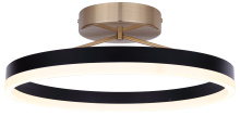 Canarm LFM335A16BKG - LOUIE LED Flush Mount Ceiling Light Matte Black and Gold Finish Dimmable 3000K-5000K