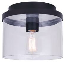 Canarm IFM1234A09BK - Britton 1 Light 9-Inch Flush Mount Ceiling Light Matte Black Finish with Clear Glass