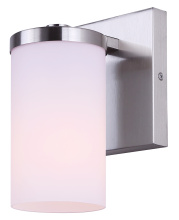 Canarm IVL1234A01BN-FO - Britton 1-Light Wall Sconce/Vanity Fixture Brushed Nickel Finish with Opal Glass