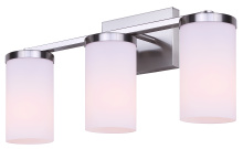 Canarm IVL1234A03BN-FO - Britton 3-Light Vanity Fixture 21 Inch Brushed Nickel Finish with Opal Glass