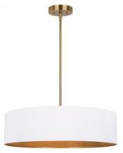 Canarm ICH1119A03WHG22 - REXTON 3 Light Matte White and Gold Contemporary Chandelier for Dining Rooms and Living Rooms