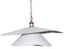 Canarm IPL2246B01WA - RAVI 1 Lt 25.5inch Width Chain Pendant Brass and Distressed White Shade