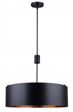 Canarm ICH440B05BK26 - OXYURA, ICH440B05BK26, 5 Lt 26 IN Rod Chandelier, Metal Shade, 60W B-ST64-17C (Included), 26 INW x 3