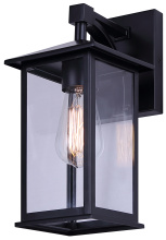 Canarm IOL768BK - ROSSLAND Matte Black 1 Lt Outdoor Down Light with Clear Glass Panel