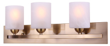Canarm IVL370A03GD-AL - Hampton 3 Lt Wall Vanity Gold Finish with Elegant Alabaster Glass Shades 60W Type A 24inch W
