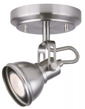 Canarm ICW622A01BN10 - Polo 1-Light Track Fixture for Ceiling/Wall with Adjustable Head, Brushed Nickel Finish