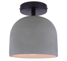Canarm ISF729B01BK-GY - JACK 1 Light Semi-Flush Ceiling Light Grey Cement Shade