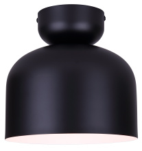 Canarm IFM1152A09BK - Caleb 1-Light Flush Mounted Ceiling Light Modern Matte Black Finish