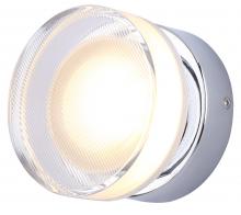 Canarm LWL296A05CH - BENNI 5.375 in. 1 Light Chrome Integrated LED Wall Light with Clear Acrylic Shade, Adjustable Color 