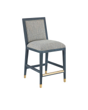 Currey 7000-0902 - Santos Vintage Navy Counter Stool, Barrett Dusk
