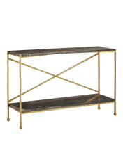 Currey 4000-0173 - Flying Marble Gold Console Table