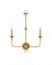 Currey 5000-0214 - Nottaway Gold Double-Light Wall Sconce