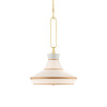 Currey 9000-0770 - Perth Gold & White Pendant