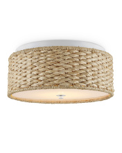 Currey 9999-0056 - Colchester Raffia Flush Mount