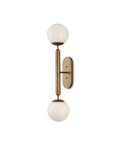 Currey 5800-0034 - Barbican Double-Light Brass Wall Sconce