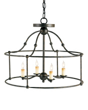 Currey 9878 - Fitzjames Black Semi-Flush Mount