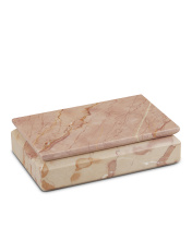 Currey 1200-0802 - Leslie Rosa Marble Box