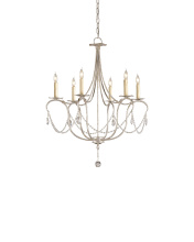 Currey 9890 - Crystal Lights Small Silver Chandelier