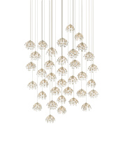Currey 9000-0673 - Crystal Bud 36-Light Round Multi-Drop Pendant